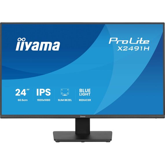 iiyama ProLite X2491H-B1 computer monitor 60.5 cm (23.8") 1920 x 1080 pixels Full HD LCD Black