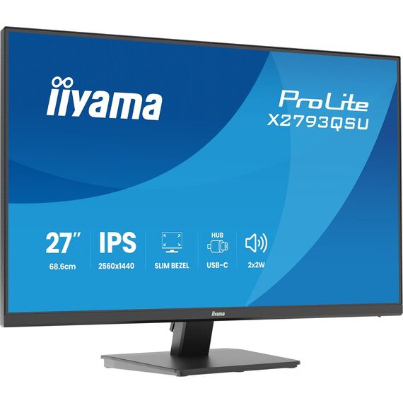 iiyama ProLite X2793QSU-B1 computer monitor 68.6 cm (27") 2560 x 1440 pixels Quad HD LED Black