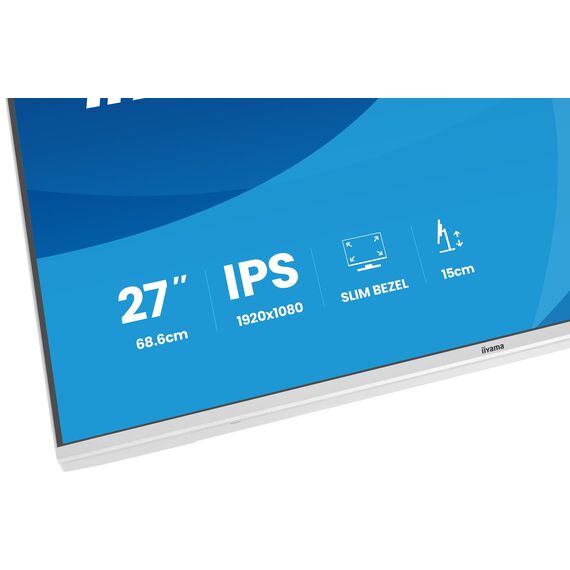 iiyama ProLite XB2797HSU-W1 computer monitor 68.6 cm (27") 1920 x 1080 pixels Full HD LED White