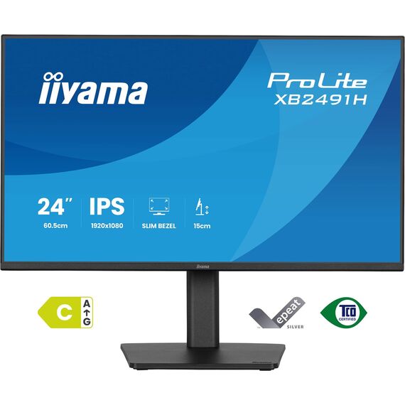 iiyama ProLite XB2491H-B1 computer monitor 60.5 cm (23.8") 1920 x 1080 pixels Full HD LCD Black