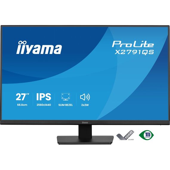 iiyama ProLite X2791QS-B1 computer monitor 68.6 cm (27") 2560 x 1440 pixels Quad HD LED Black