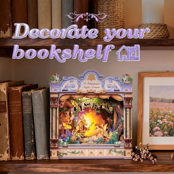 BOOK NOOK KIT - DIY - A Midsummer Night's Dream - 107pc + LED Light
