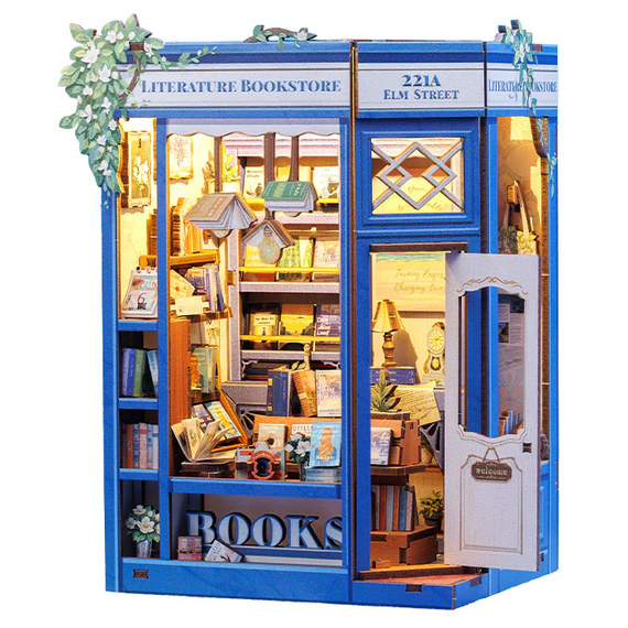 BOOK NOOK KIT - DIY- Literature Bookstore - 186pc + LED Light