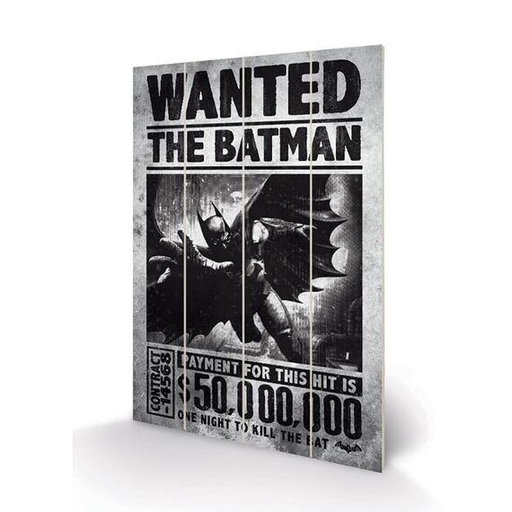 DC COMICS - Wood Print 20x29.5 - Batman Arkham Origins Wanted