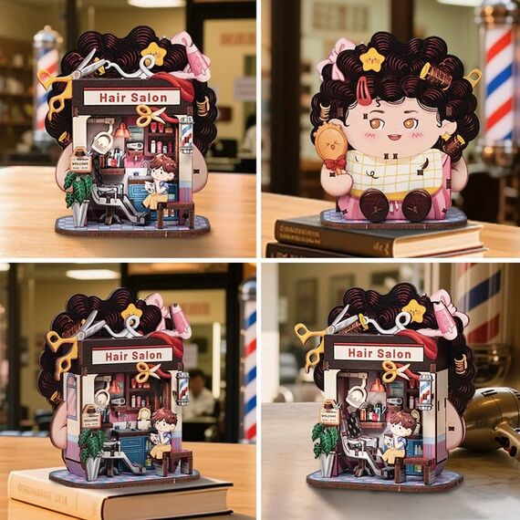 TALEBOX CORNER - Mini House Kit - Hair Salon - 53pc