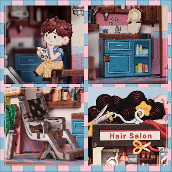 TALEBOX CORNER - Mini House Kit - Hair Salon - 53pc