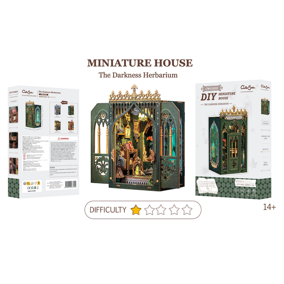 MINIATURE HOUSE - DIY - The Darkness Herbarium - 90pc + LED Light