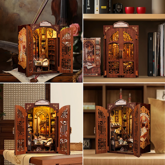 BOOK NOOK KIT - DIY - Memories Bookshop - 127pc + LED Light