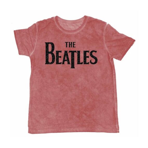 THE BEATLES - T-Shirt BurnOut Col - Logo Red - Men (S)