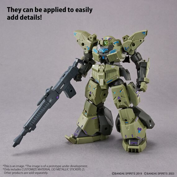 30MM - Customize Material (3D Metallic Stickers 2) - Model Kit