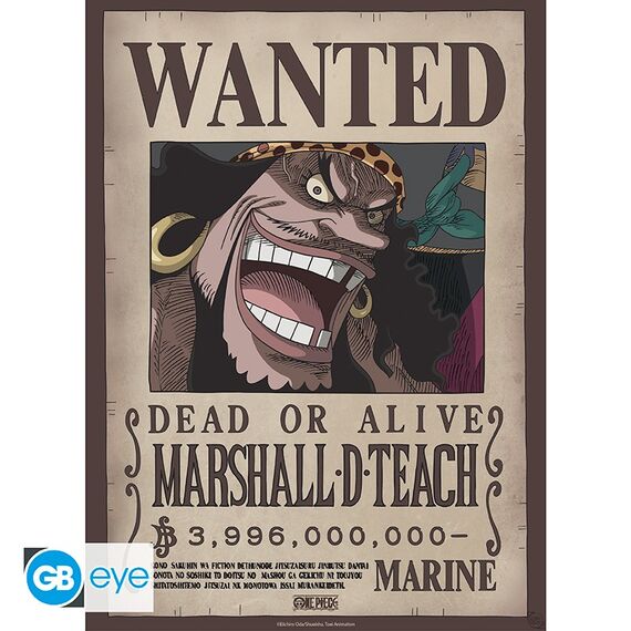 ONE PIECE - Wanted Shanks & Blackbeard - Set 2 posters '52x38'
