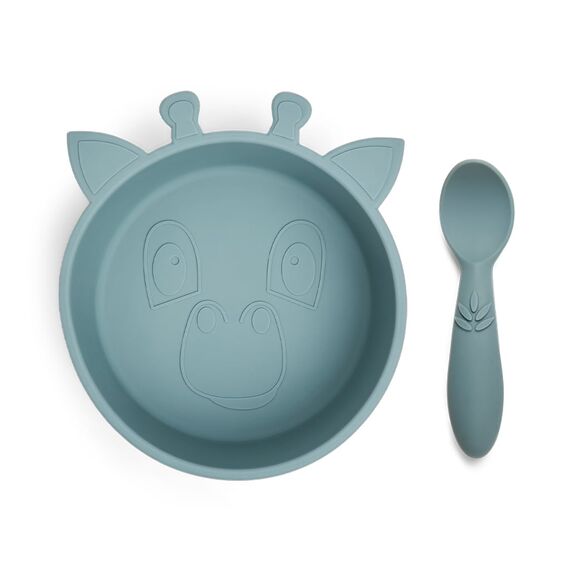 Nuuroo - Elia silicone dinner set 2-pack - Lead /