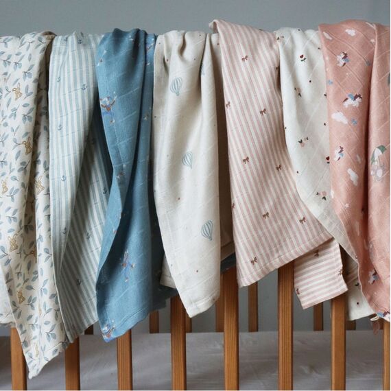 Nuuroo - Josefine bamboo muslin cloth 2-pak - Bunny leaf /