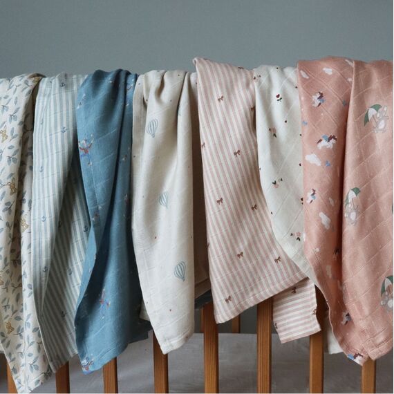 Nuuroo - Josefine bamboo muslin cloth 2-pak - Celebration /