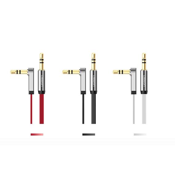 Ugreen flat cable audio cable AUX 3.5mm mini jack 1m silver (10597)