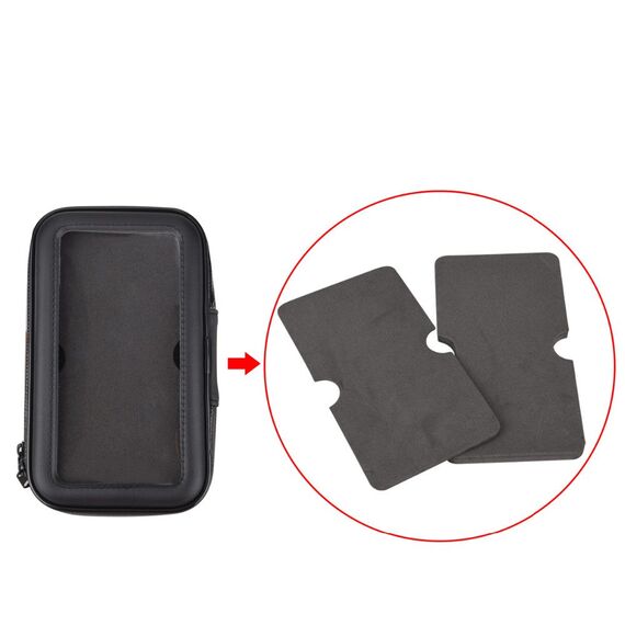 Bike Phone waterproof Mount, Universal Case Bicycle & Motorcycle Phone Holder Mount Size XL (max phone size: 165 mm x 80 mm) black (without handlebar mounting)