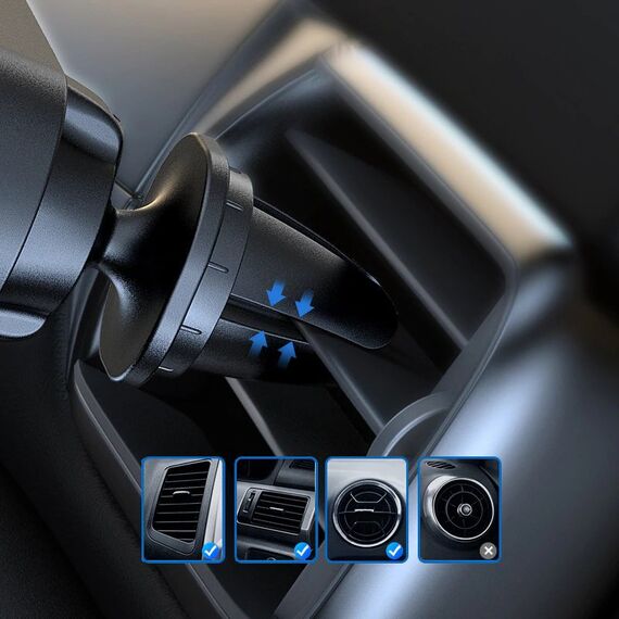 Wozinsky gravity car phone holder for air vent black (WCH-05)