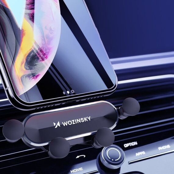 Wozinsky gravity car phone holder for air vent black (WCH-05)