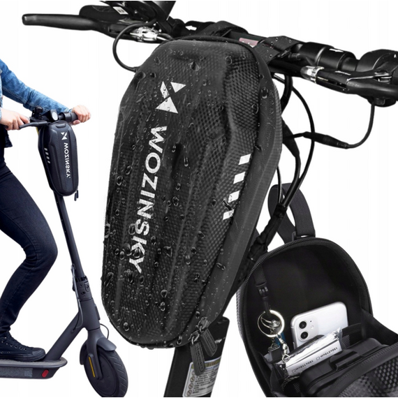 Wozinsky Waterproof Scooter Handlebar Bag 3L Black (WSB4BK)