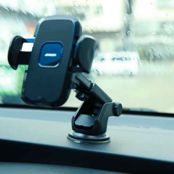 Joyroom car phone holder with telescopic extendable arm for dashboard and windshield black (JR-ZS259)