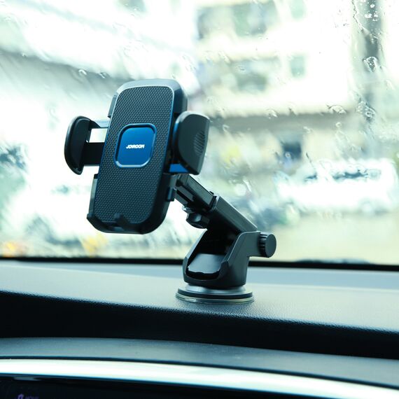 Joyroom car phone holder with telescopic extendable arm for dashboard and windshield black (JR-ZS259)
