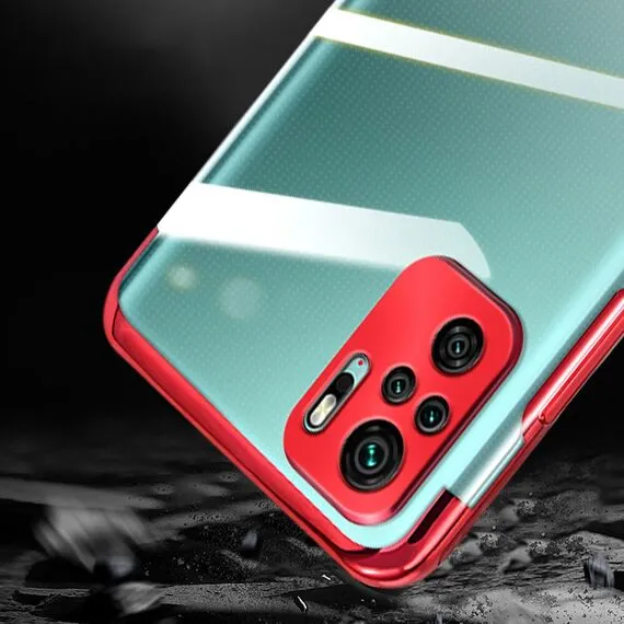 Clear Color Case Gel TPU Electroplating frame Cover for Xiaomi Redmi Note 10 5G / Poco M3 Pro black