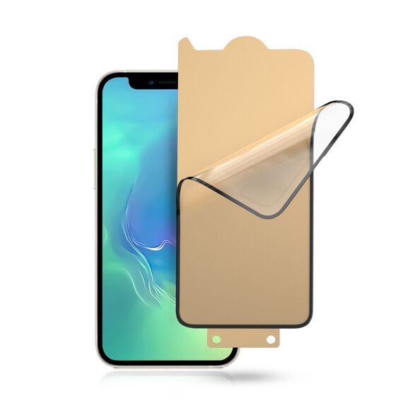 Bestsuit 6in1 set for iPhone 13 mini case / tempered glass flexi / back housing protector film / camera lens tempered glass / cloths / aplicator (D30 Buffer)