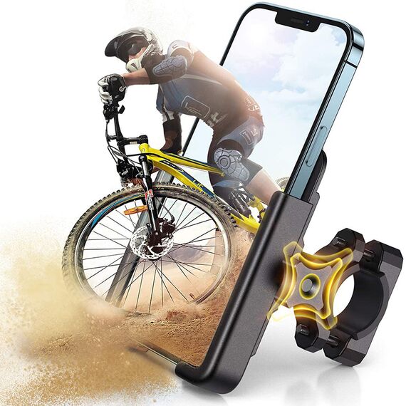 Wozinsky metal bicycle phone holder, scooters black (WBHBK3)