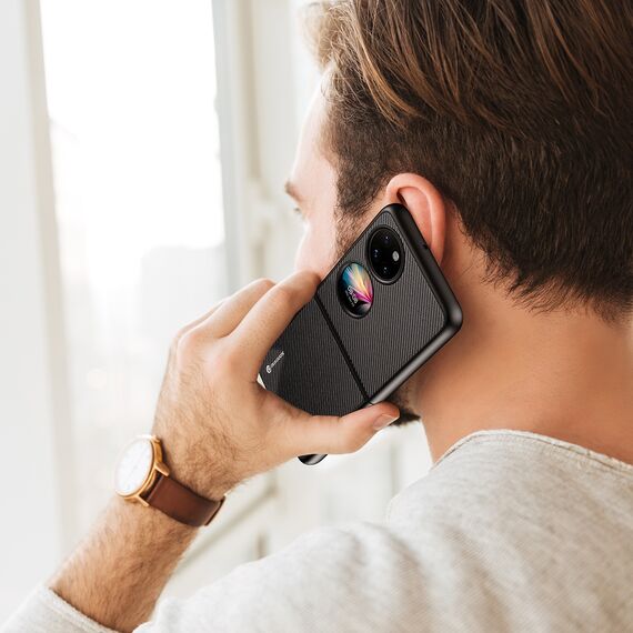 Dux Ducis Fino case is made of nylon material Huawei P50 Pocket black