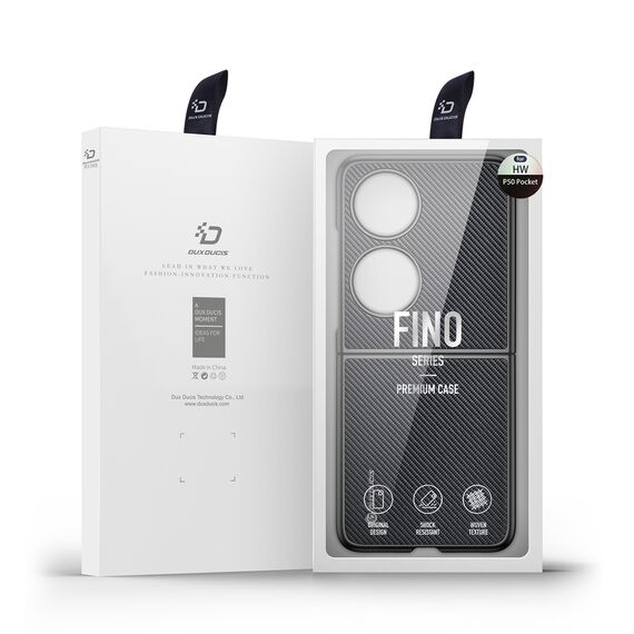 Dux Ducis Fino case is made of nylon material Huawei P50 Pocket black