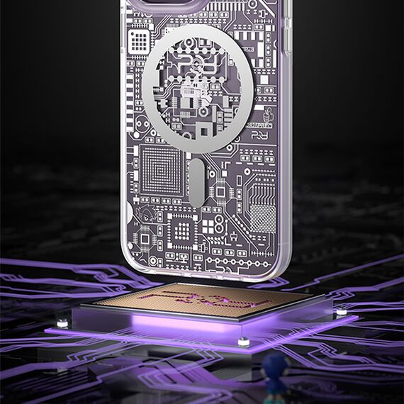 Kingxbar PQY Geek Series magnetic case for iPhone 14 Plus MagSafe gold