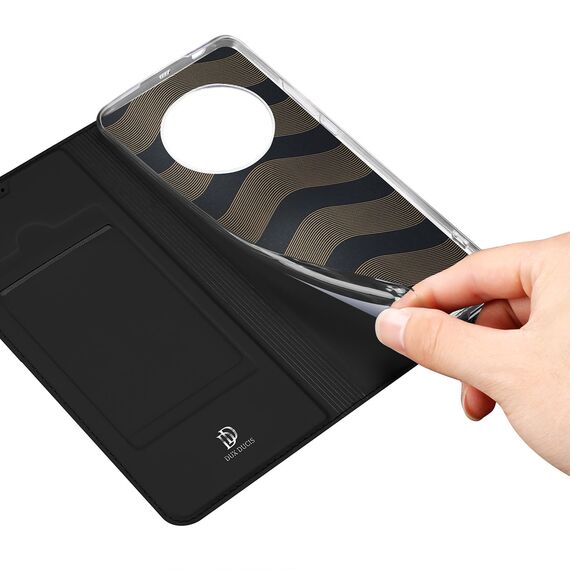 Dux Ducis Skin Pro case for Honor Magic5 flip cover card wallet stand black