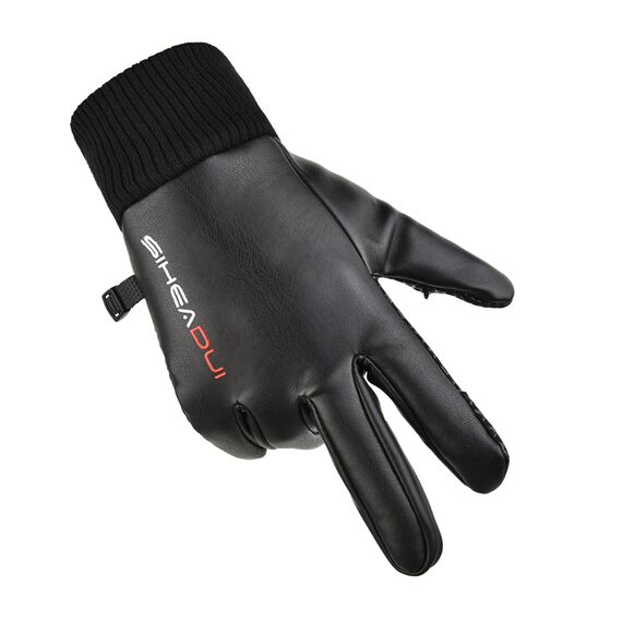 Men's insulated, anti-slip telephone gloves - black
