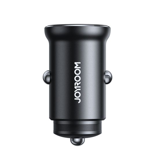 Joyroom JR-CCN06 30W 2x USB-C Metal Mini Car Charger - Black