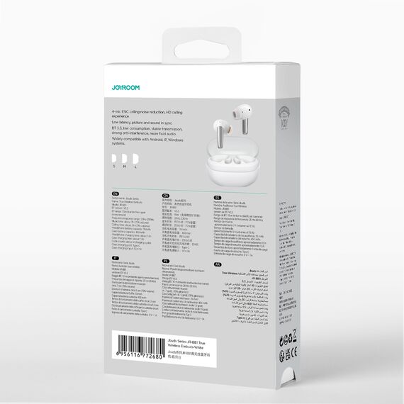 Joyroom Jbuds Series JR-BB1 TWS wireless in-ear headphones - white