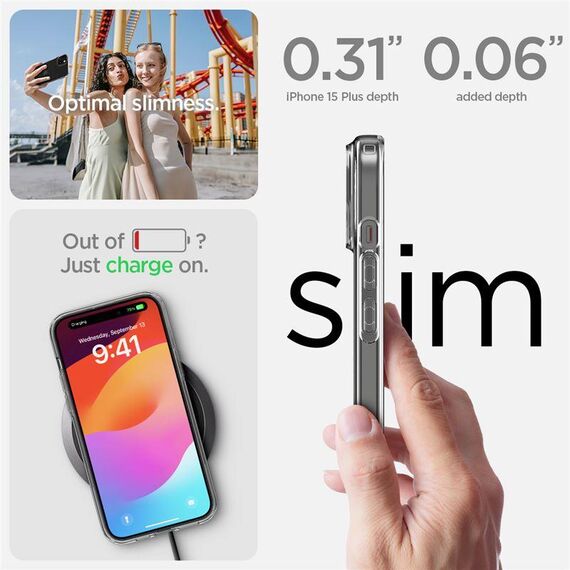 Spigen Crystal Flex Case for iPhone 15 Plus - Clear