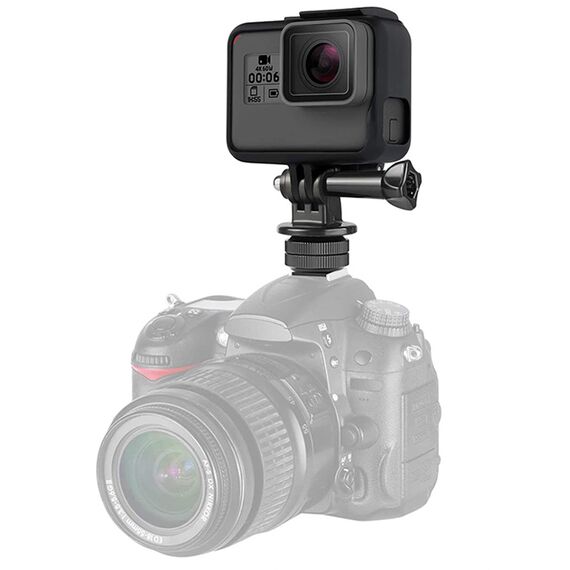 Phone/Sports Camera Holder with Adapter - Black