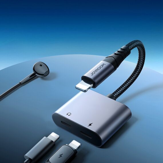 Joyroom SY-L02 Lightning to 2x Lightning DAC adapter 2in1 - black