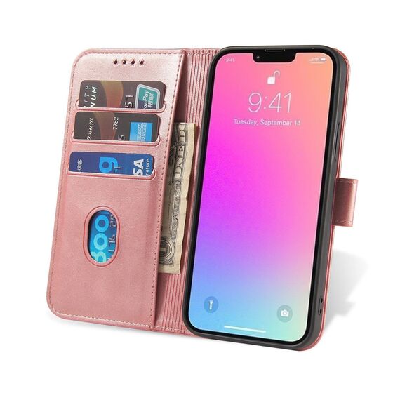 Magnet Case for Samsung S24 Plus with flap and wallet - pink