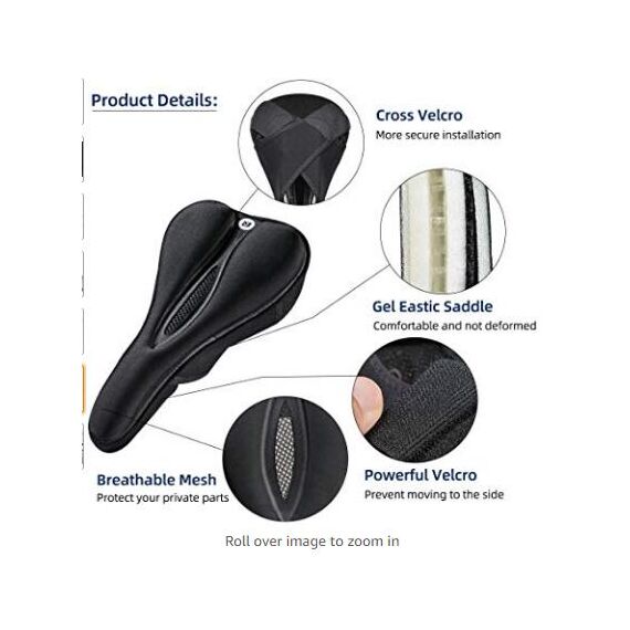 Rockbros LF047-S silicone gel bicycle seat cover size M - black
