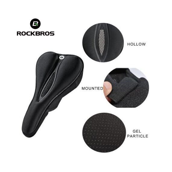 Rockbros LF047-B silicone gel bicycle seat cover size L - black