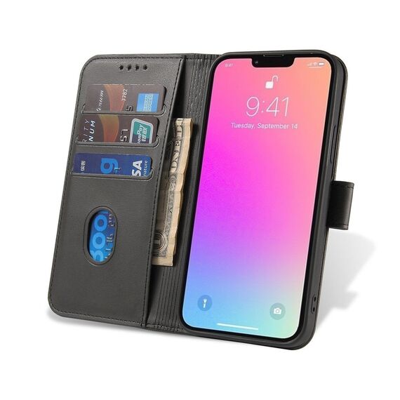 Magnet Case for Huawei Nova 12 Pro with flap and wallet - black