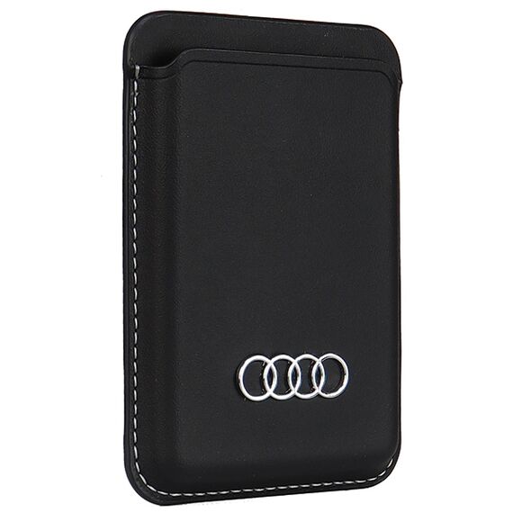 Audi Synthetic Leather magnetic wallet compatible with MagSafe - black