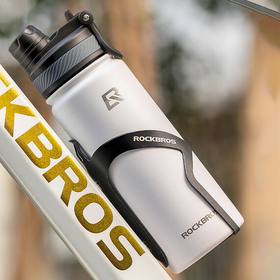 Rockbros 35210029006 thermal bicycle bottle for drinks 650 ml - white