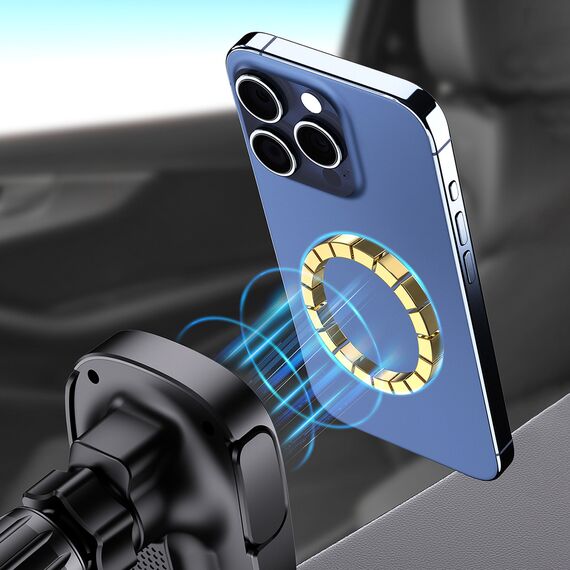 Dudao FW11 Car Phone Holder with 15W Inductive Charger for Air Vent/Cockpit - Black