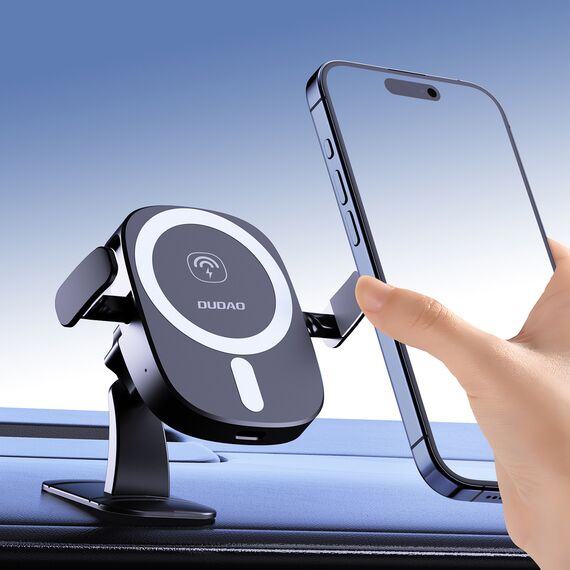 Dudao FW11 Car Phone Holder with 15W Inductive Charger for Air Vent/Cockpit - Black