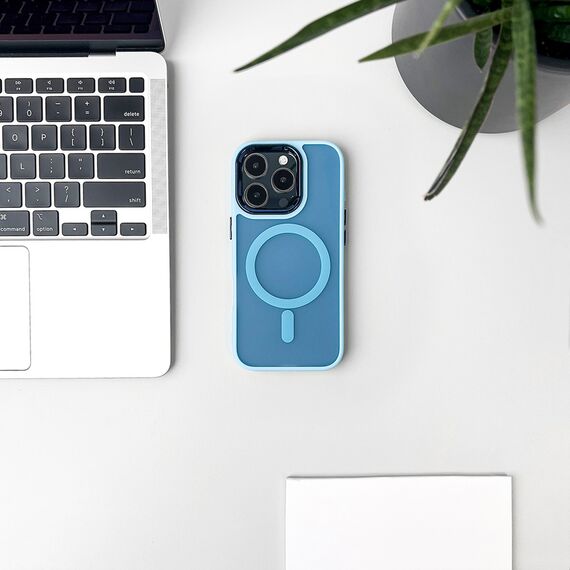 Magnetic Collection MagSafe case for iPhone 16 Plus - light blue
