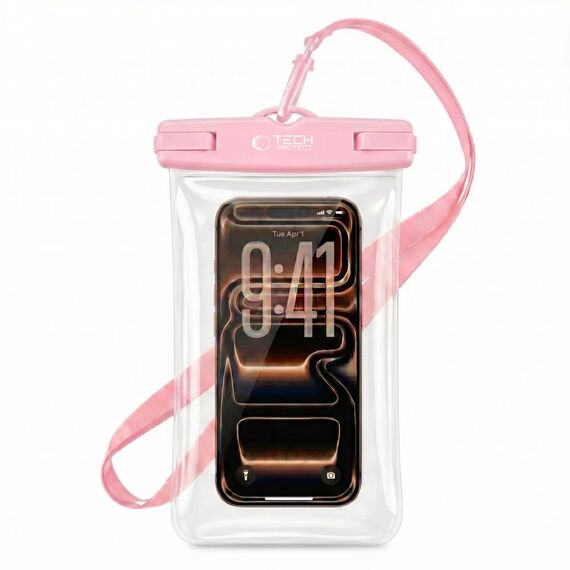 Tech-Protect Waterproof Case UWC7 waterproof for devices up to 6.9" - pink