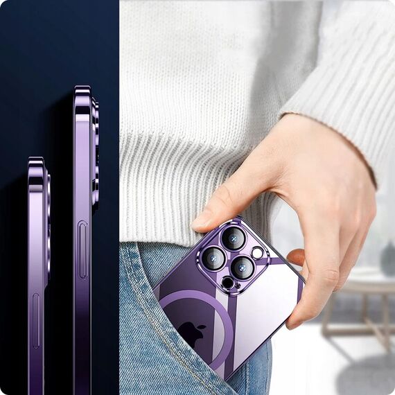 Tech-Protect MagShine Line MagSafe iPhone 14 Pro Case - Purple