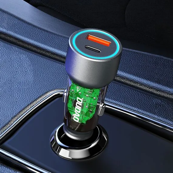 Dudao R4T 25W USB-A / USB-C Car Charger - Gray